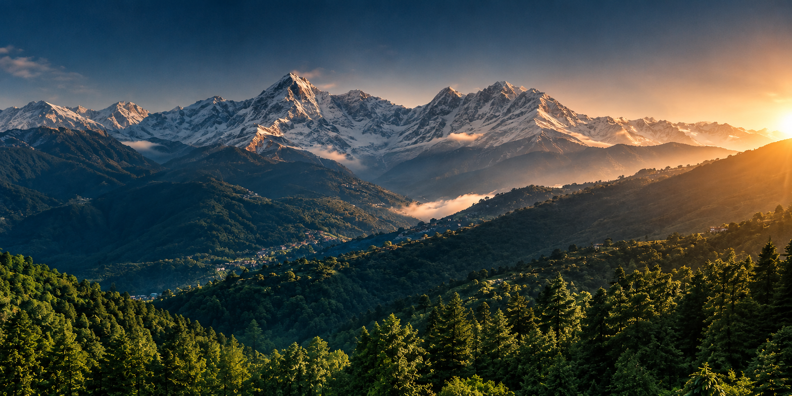 Mountain landscape in Uttarakhand